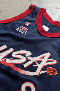 MADE IN USA 90'S USA DREAM TEAM PIPPEN GAME SHIRT / NAVY [SIZE: XL USED]