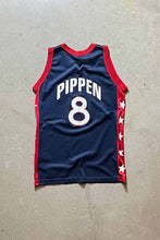 画像をギャラリービューアに読み込む, MADE IN USA 90&#39;S USA DREAM TEAM PIPPEN GAME SHIRT / NAVY [SIZE: XL USED]
