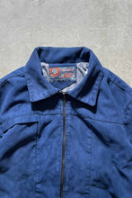 画像をギャラリービューアに読み込む, Y2K EARLY 00&#39;S VEGAN SUEDE ZIP UP JACKET / NAVY [SIZE: M USED]
