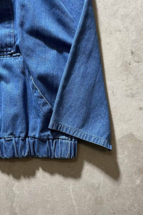 MADE IN USA 80'S SKIPPER PULLOVER DENIM JACKET / BLUE [SIZE: L USED]