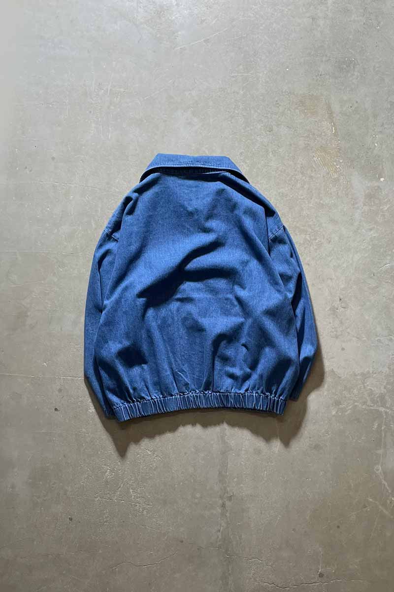 MADE IN USA 80'S SKIPPER PULLOVER DENIM JACKET / BLUE [SIZE: L USED]