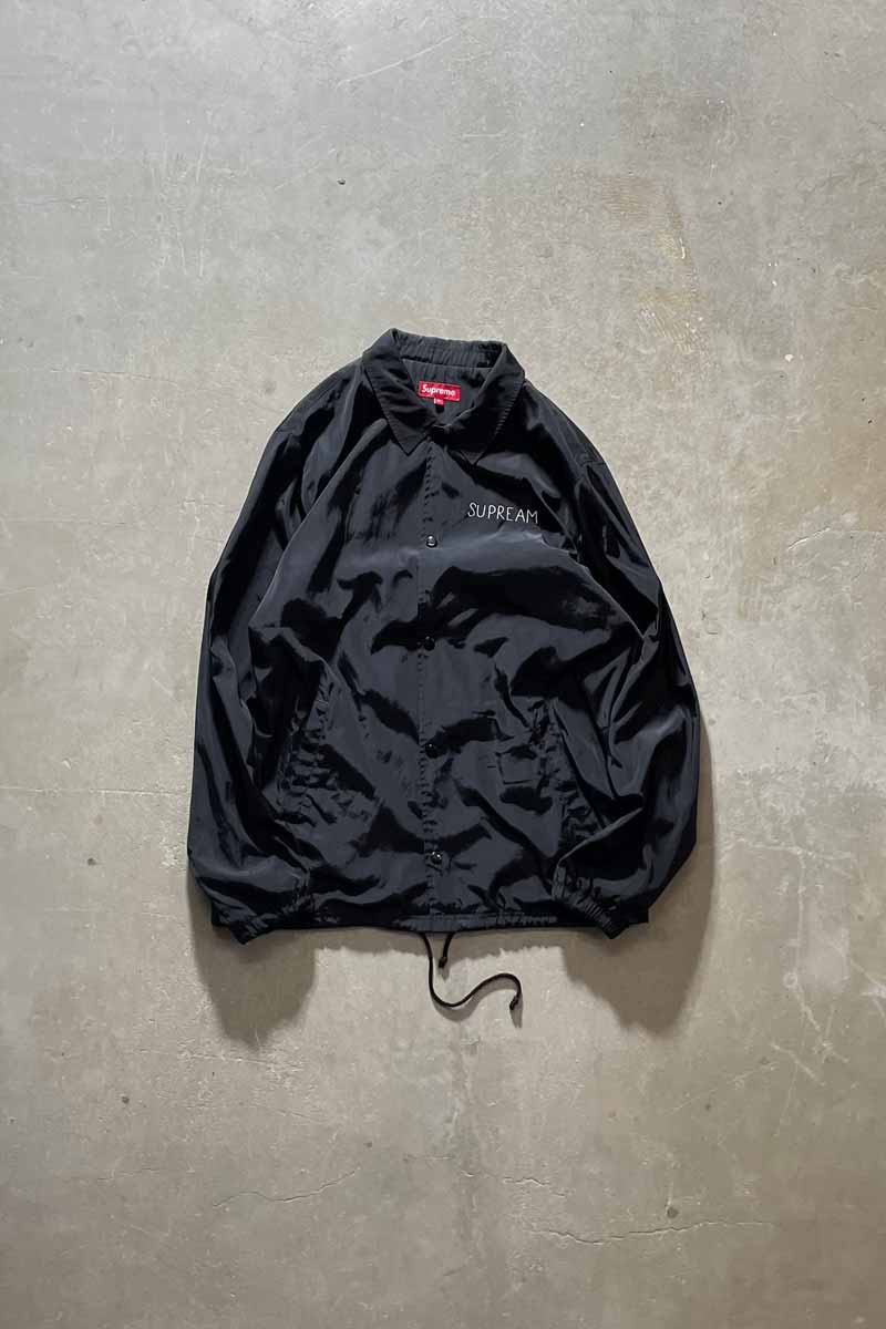 13SS NYLON COACH JACKET / BLACK [SIZE: XL USED]