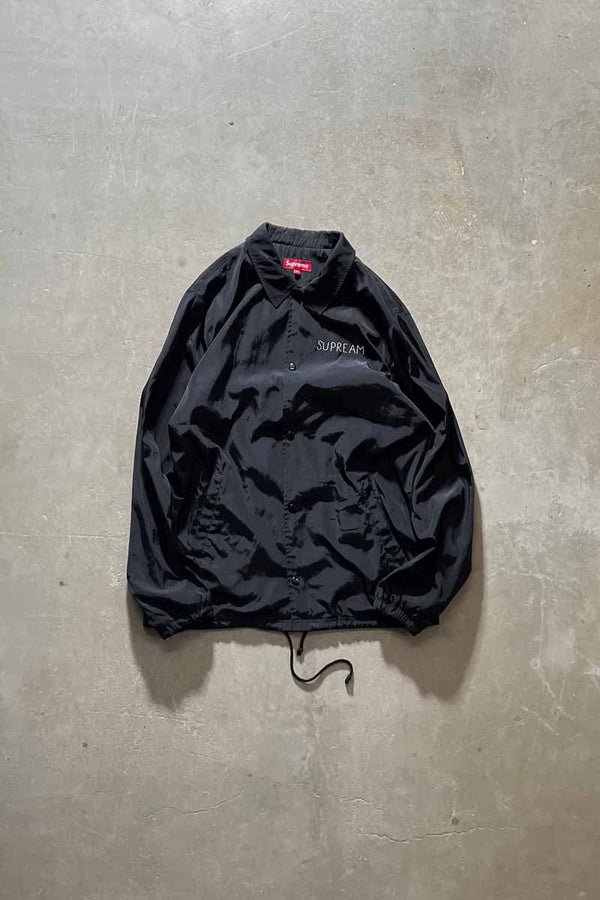 13SS NYLON COACH JACKET / BLACK [SIZE: XL USED]