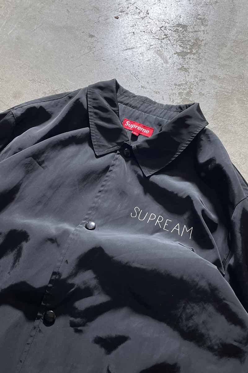13SS NYLON COACH JACKET / BLACK [SIZE: XL USED]
