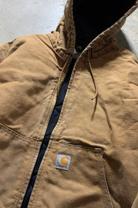 MADE IN USA 90'S ACTIVE JACKET W/FLEECE LINER / BEIGE [SIZE: L USED]