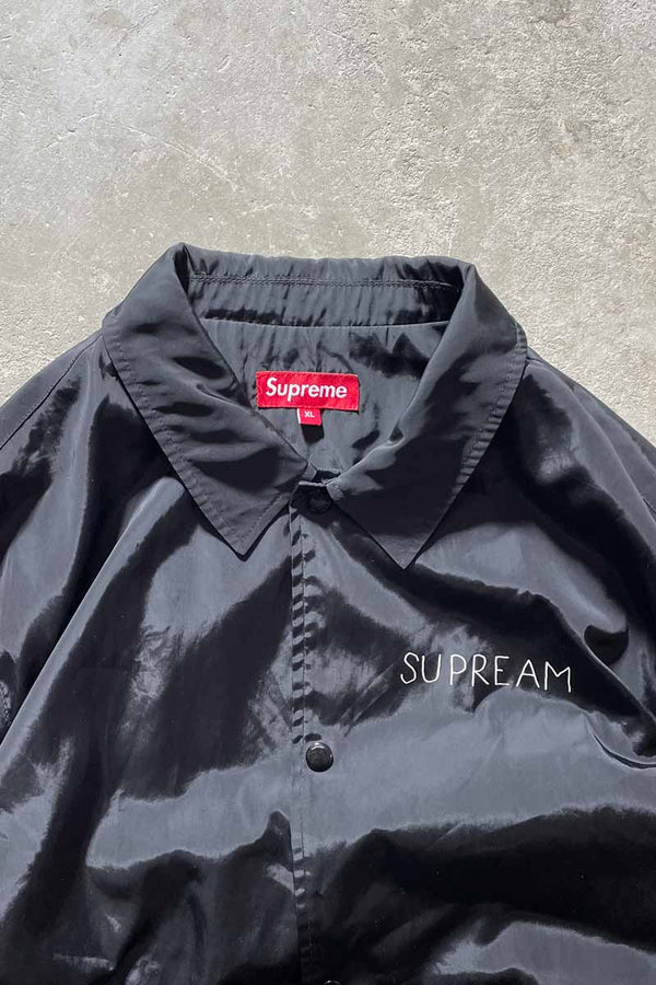 13SS NYLON COACH JACKET / BLACK [SIZE: XL USED]