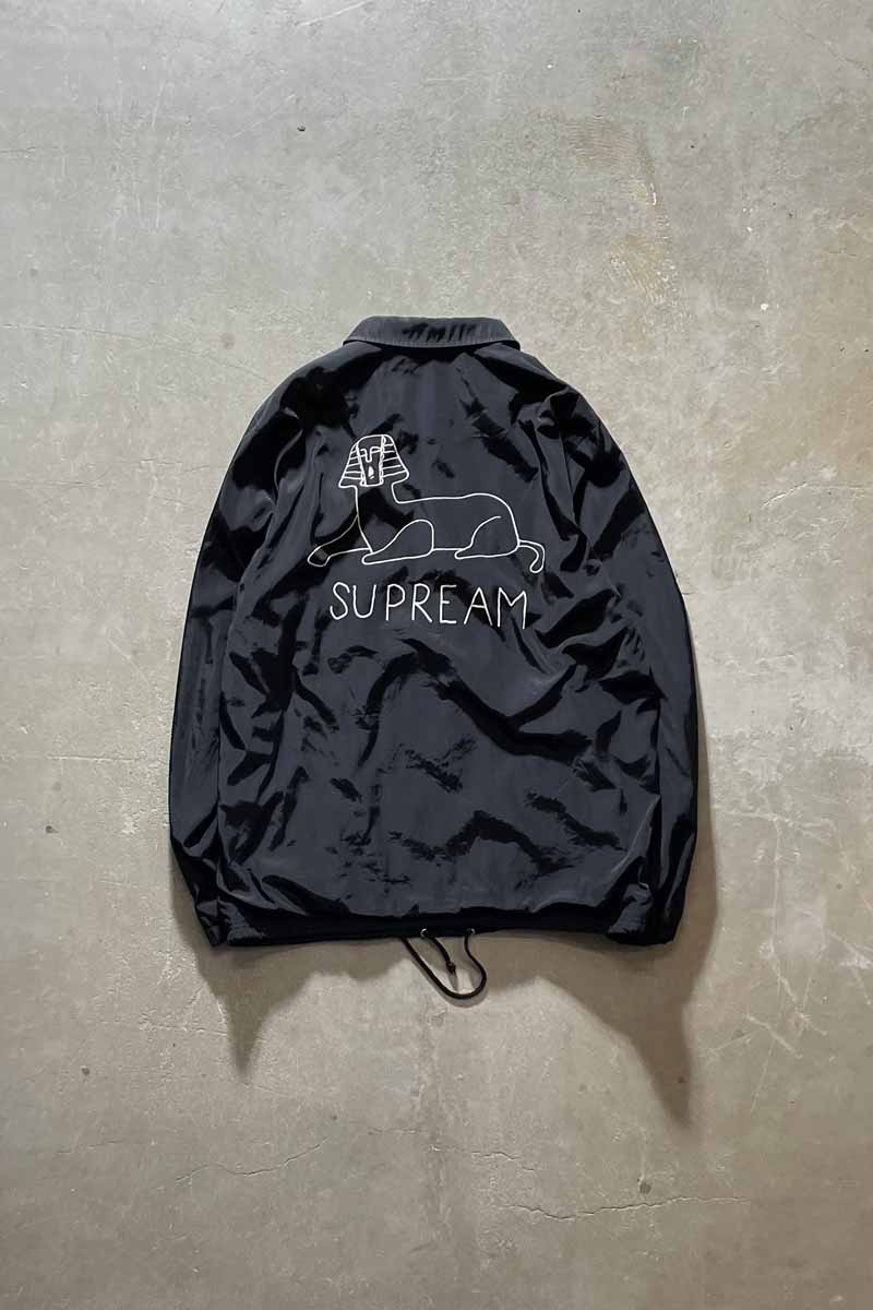 13SS NYLON COACH JACKET / BLACK [SIZE: XL USED]