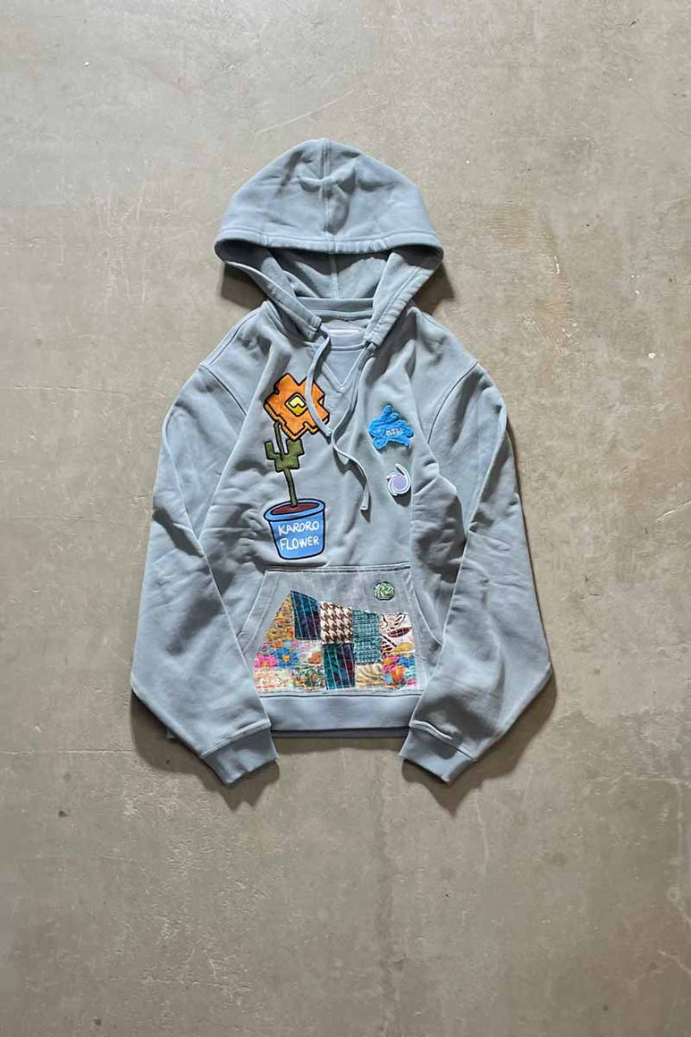 DESIGN SWEAT HOODIE  / GRAY [SIZE: S USED]