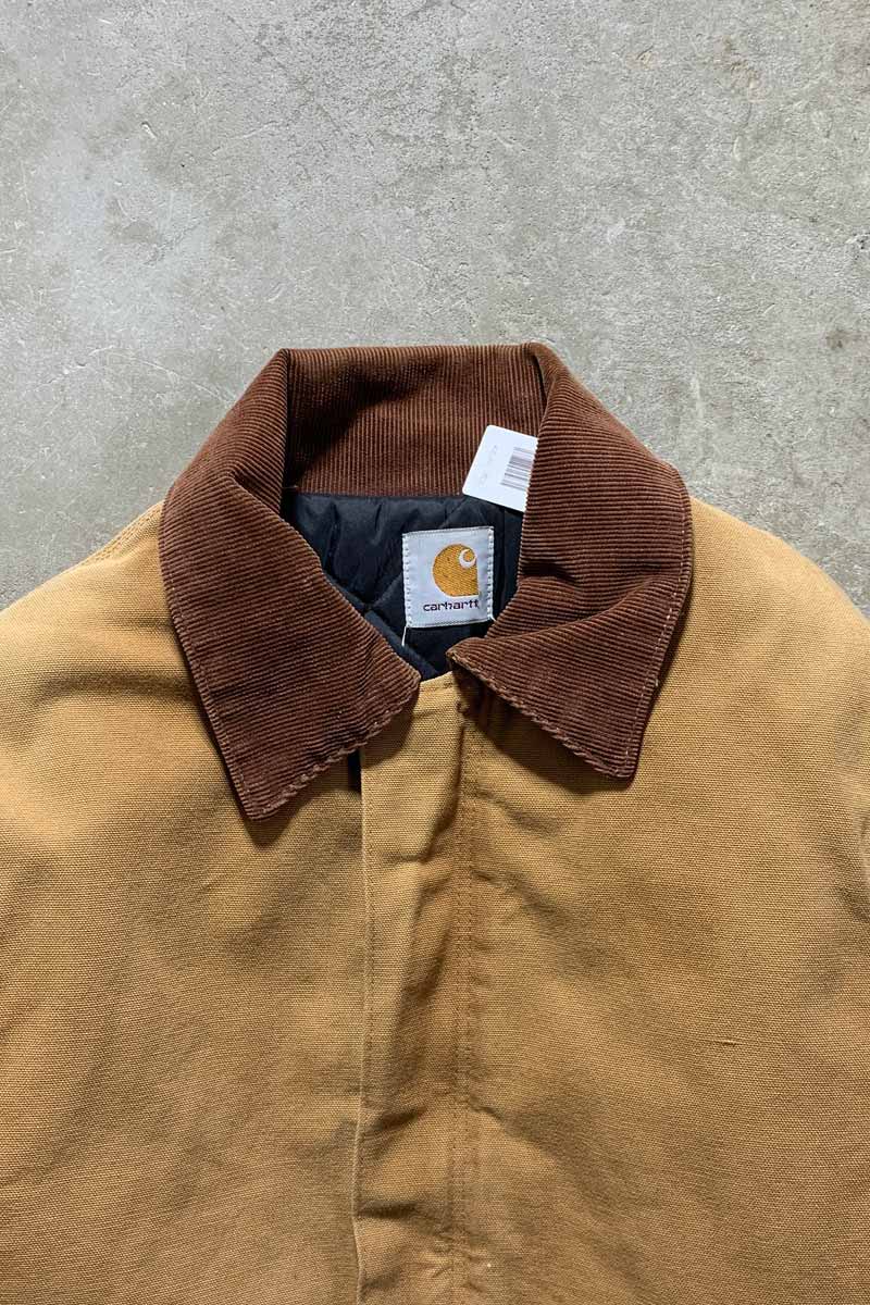 90'S DUCK TRADITIONAL JACKET W/QUILTING LINER / BEIGE [SIZE: L USED]