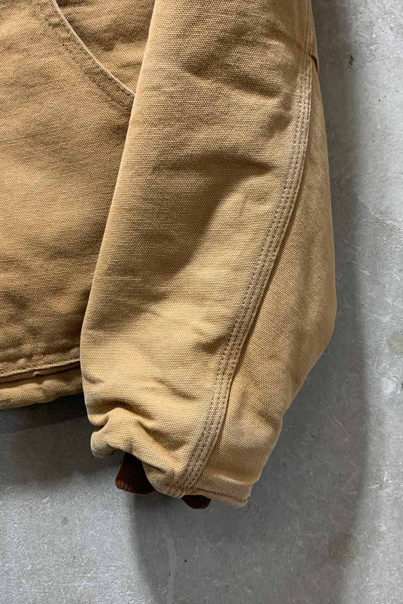 90'S DUCK TRADITIONAL JACKET W/QUILTING LINER / BEIGE [SIZE: L USED]