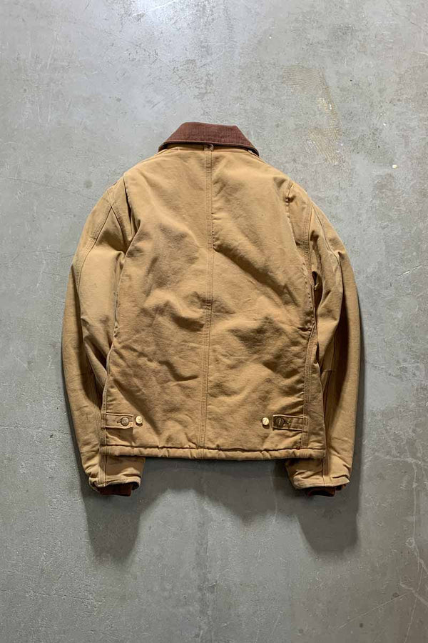 90'S DUCK TRADITIONAL JACKET W/QUILTING LINER / BEIGE [SIZE: L USED]