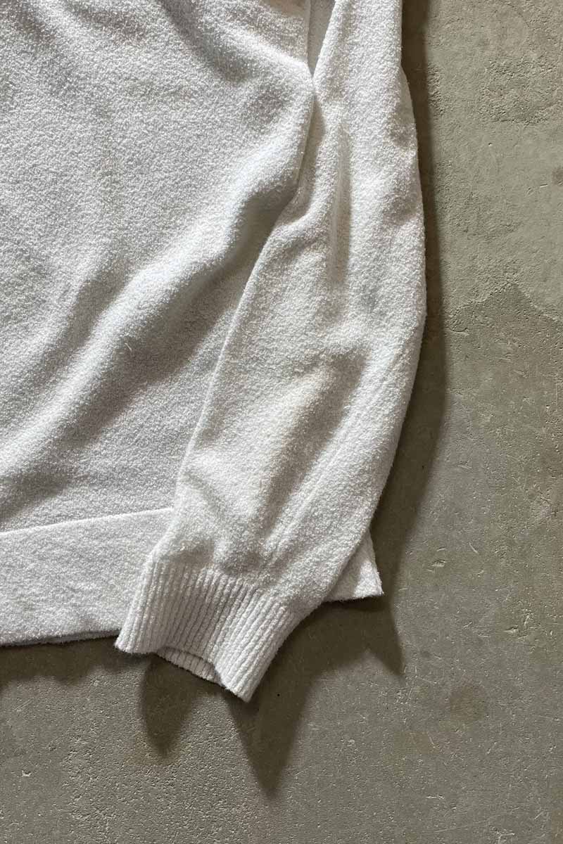 MADE IN ITALY 18SS HALF-ZIP KNIT SWEATER / WHITE [SIZE: L USED]