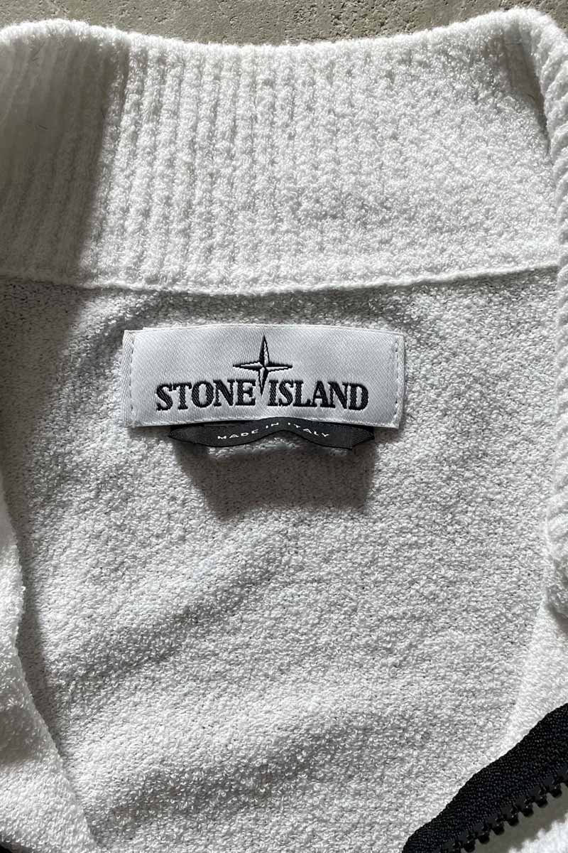 MADE IN ITALY 18SS HALF-ZIP KNIT SWEATER / WHITE [SIZE: L USED]