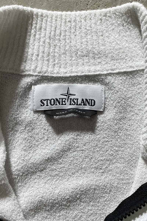MADE IN ITALY 18SS HALF-ZIP KNIT SWEATER / WHITE [SIZE: L USED]