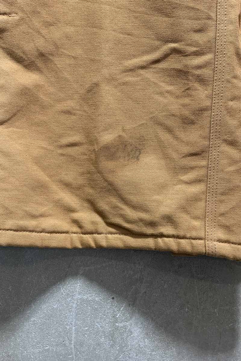 MADE IN USA 90'S ADVERTISING DUCK MICHIGAN CHORE COAT W/BLANKET LINER / BEIGE [SIZE: L USED]
