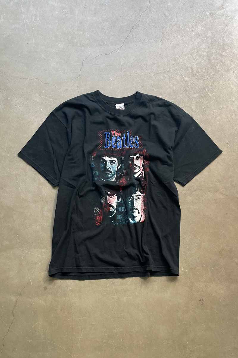 MADE IN MEXICO EARLY 00'S S/S THE BEATLES PRINT BAND T-SHIRT / BLACK [SIZE: XL USED]