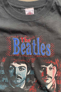 MADE IN MEXICO EARLY 00'S S/S THE BEATLES PRINT BAND T-SHIRT / BLACK [SIZE: XL USED]