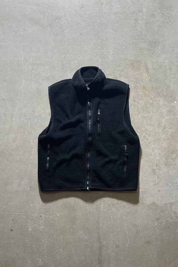 90'S FLEECE VEST / BLACK [SIZE: M USED]