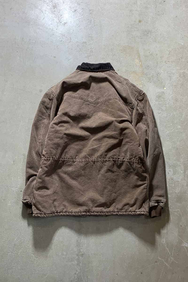MADE IN USA 90'S DUCK DARPER JACKET W/FLEECE LINER / BROWN [SIZE: L USED]