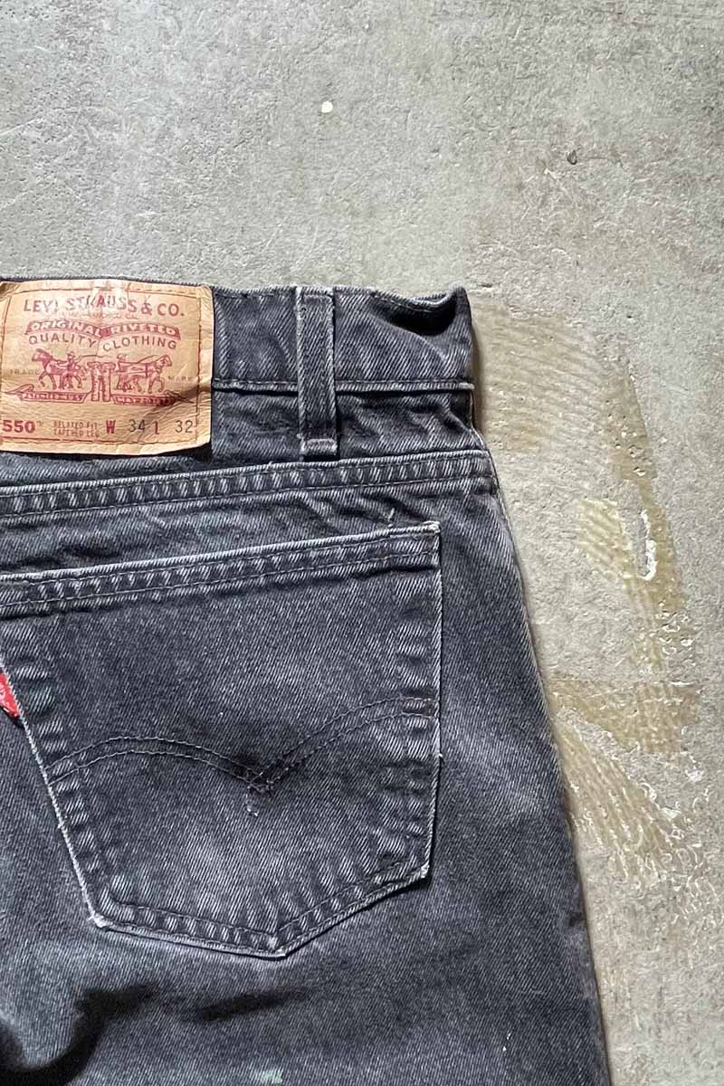 MADE IN USA 96'S 550 DENIM PANTS / SULFUR BLACK [SIZE: W34 x L32 USED]