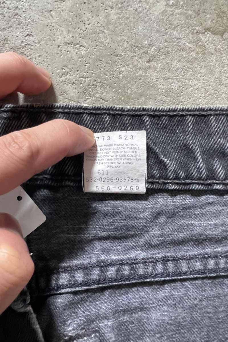 MADE IN USA 96'S 550 DENIM PANTS / SULFUR BLACK [SIZE: W34 x L32 USED]