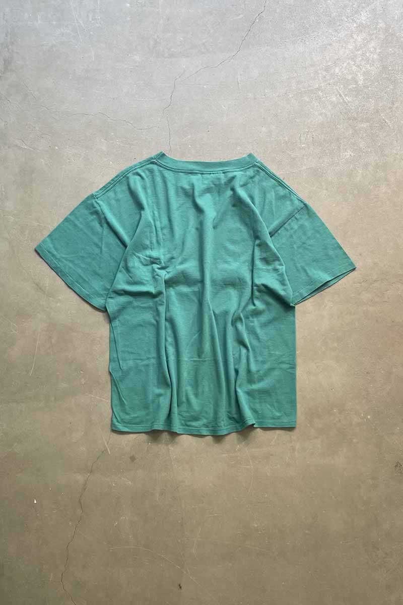 MADE IN USA 90'S S/S IRISH SETTER DOG PRINT ANIMAL T-SHIRT / GREEN [SIZE: L USED]