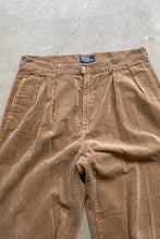 画像をギャラリービューアに読み込む, MADE IN USA 90&#39;S POLO CORDS 2 TUCK CORDUROY PANTS / BEIGE [SIZE: W34L30 USED]
