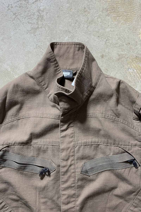 Y2K EARLY 00'S SNAP BUTTON JACKET / KHAKI [SIZE: S USED]