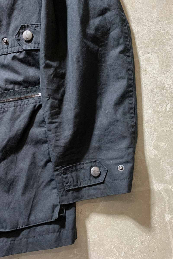 MADE IN ITALY SNAP BUTTON COTTON JACKET / BLACK [SIZE: L USED]