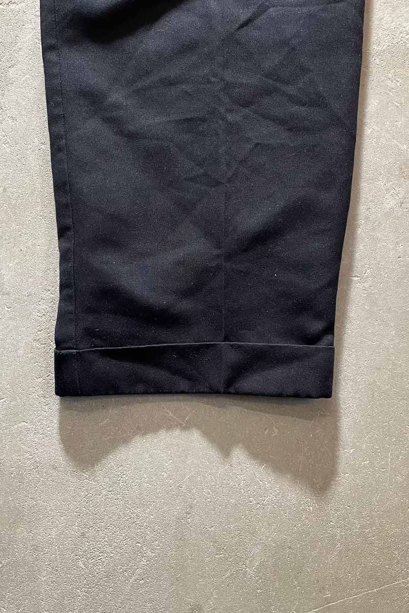 TUCK SLACKS PANTS / NAVY [SIZE: W33 x L34 USED]