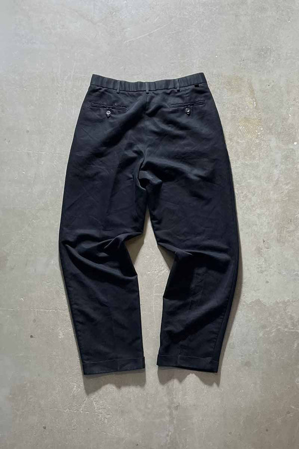 TUCK SLACKS PANTS / NAVY [SIZE: W33 x L34 USED]
