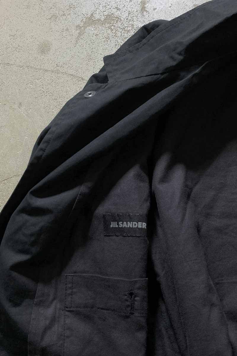MADE IN ITALY SNAP BUTTON COTTON JACKET / BLACK [SIZE: L USED]