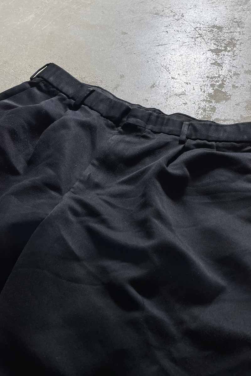 TUCK SLACKS PANTS / NAVY [SIZE: W33 x L34 USED]