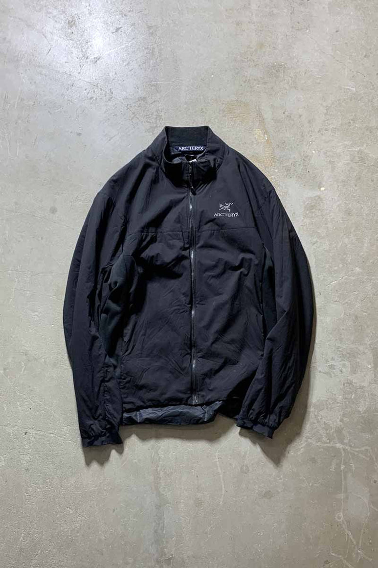Y2K EARLY 00'S ZIP UP PUFF JACKET / BLACK [SIZE: L USED]