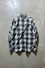 画像をギャラリービューアに読み込む, 90&#39;S L/S OMBRE CHECK SHIRT / GREEN / WHITE [SIZE: L USED]

