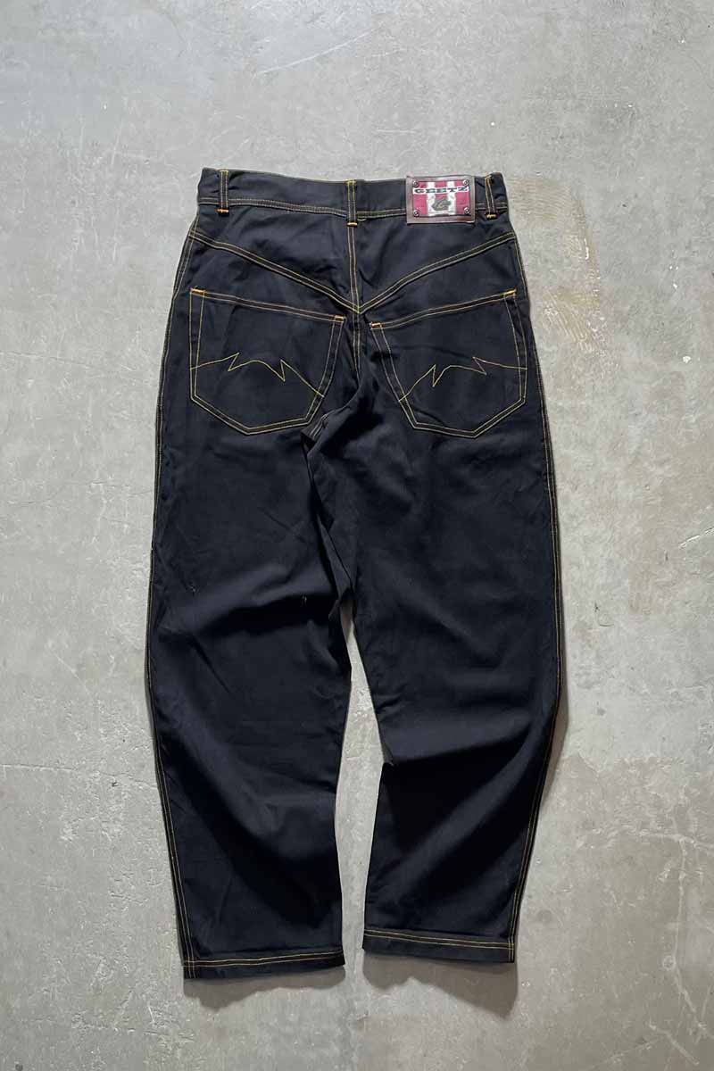 Y2K EARLY 00'S HOOK CANVAS PANTS / BLACK [SIZE: 34 USED]
