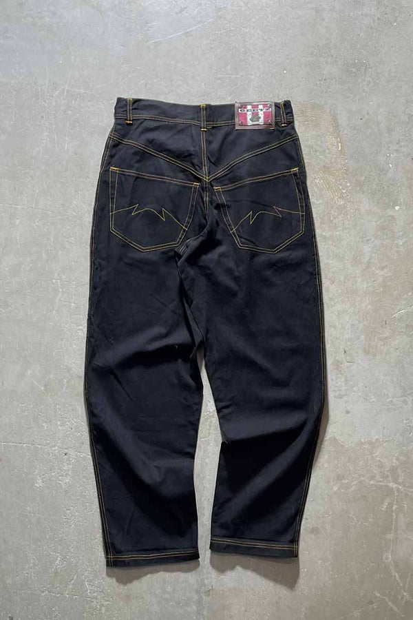 Y2K EARLY 00'S HOOK CANVAS PANTS / BLACK [SIZE: 34 USED]