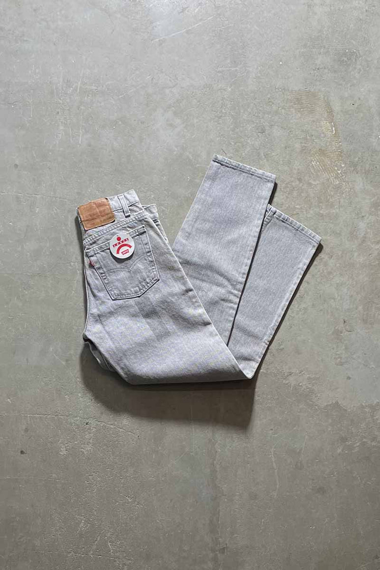 MADE IN USA 90'S 550 DENIM PANTS / GRAY [SIZE: W30 x L30 DEADSTOCK/NOS]