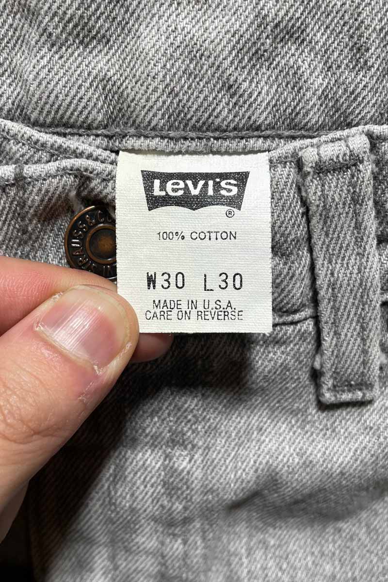 MADE IN USA 93'S 550 DENIM PANTS / GRAY [SIZE: W30 x L30 DEADSTOCK/NOS]