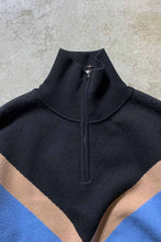 画像をギャラリービューアに読み込む, HALF ZIP DESGIN REYON POLY KNIT SWEATER / BLACK [SIZE: M USED]
