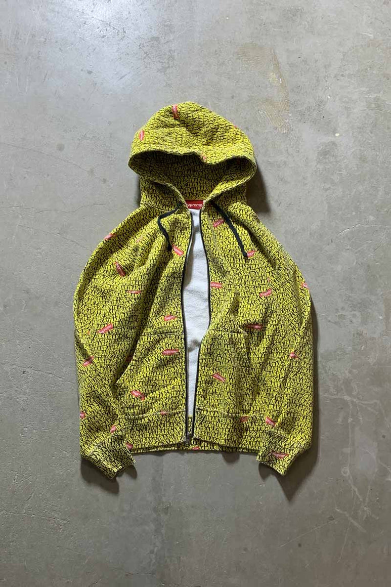 22FW IRAK ZIP UP SWEAT HOODIE / YELLOW [SIZE: S USED]