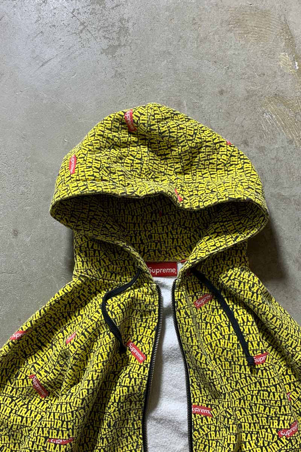 22FW IRAK ZIP UP SWEAT HOODIE / YELLOW [SIZE: S USED]