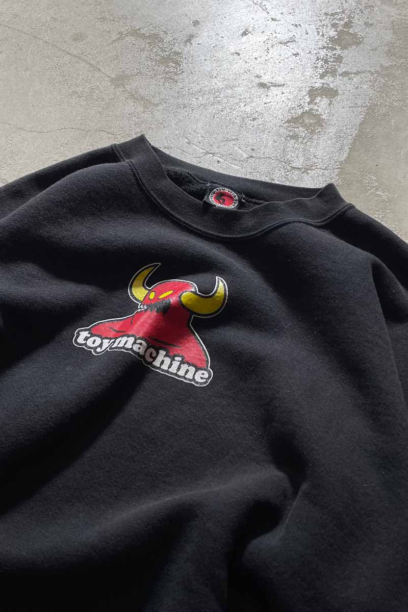 MADE IN MEXICO 90-00'S LOGO PRINT SWEATSHIRT / BLACK [SIZE: L USED]