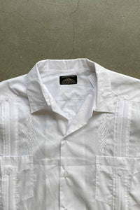 70'S S/S CUBA SHIRT / WHITE [SIZE: L USED]