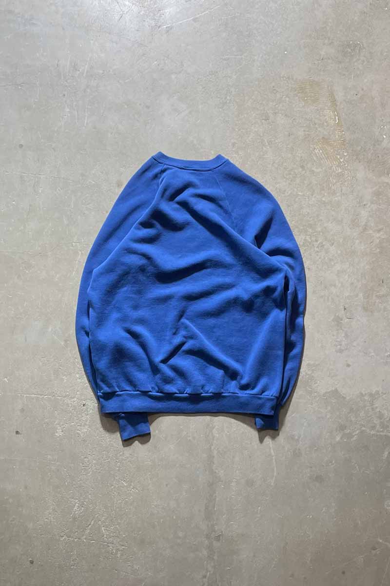 MADE IN USA 80'S JAGUAR PRINT SWEATSHIRT / BLUE [SIZE: XL USED]