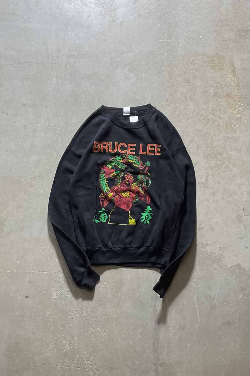80'S BRUCE LEE SWEATSHIRT / BLACK [SIZE: M USED]