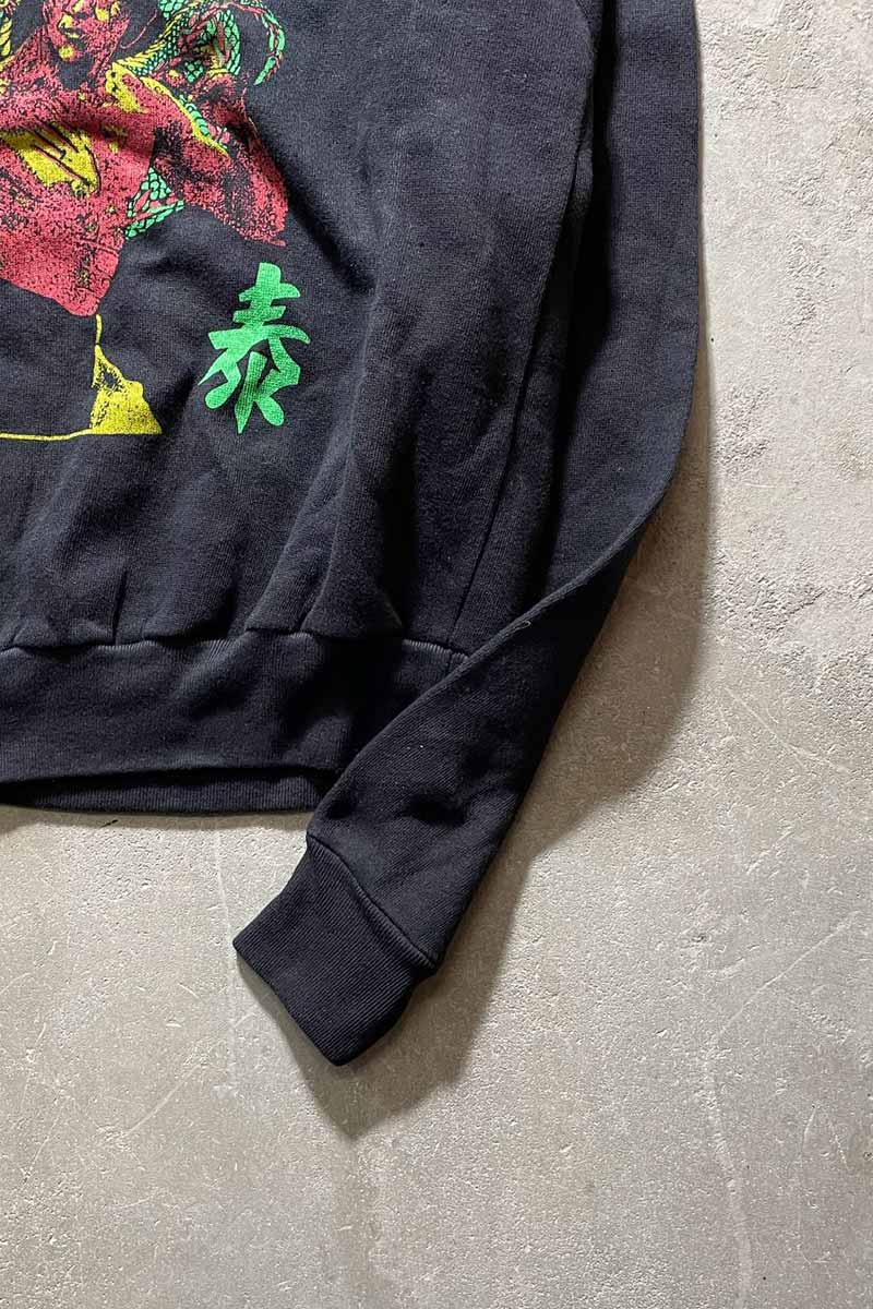 80'S BRUCE LEE SWEATSHIRT / BLACK [SIZE: M USED]