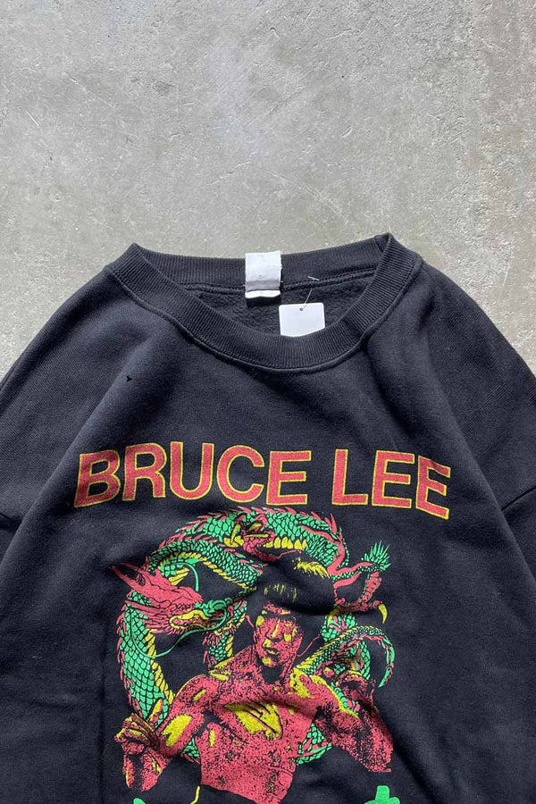 80'S BRUCE LEE SWEATSHIRT / BLACK [SIZE: M USED]
