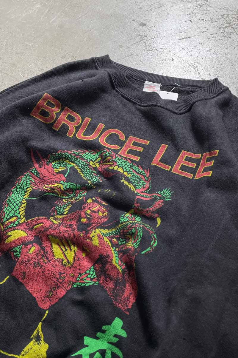 80'S BRUCE LEE SWEATSHIRT / BLACK [SIZE: M USED]