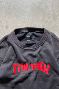 THRASHER LOGO SWEATSHIRT / BLACK [SIZE: XL USED]